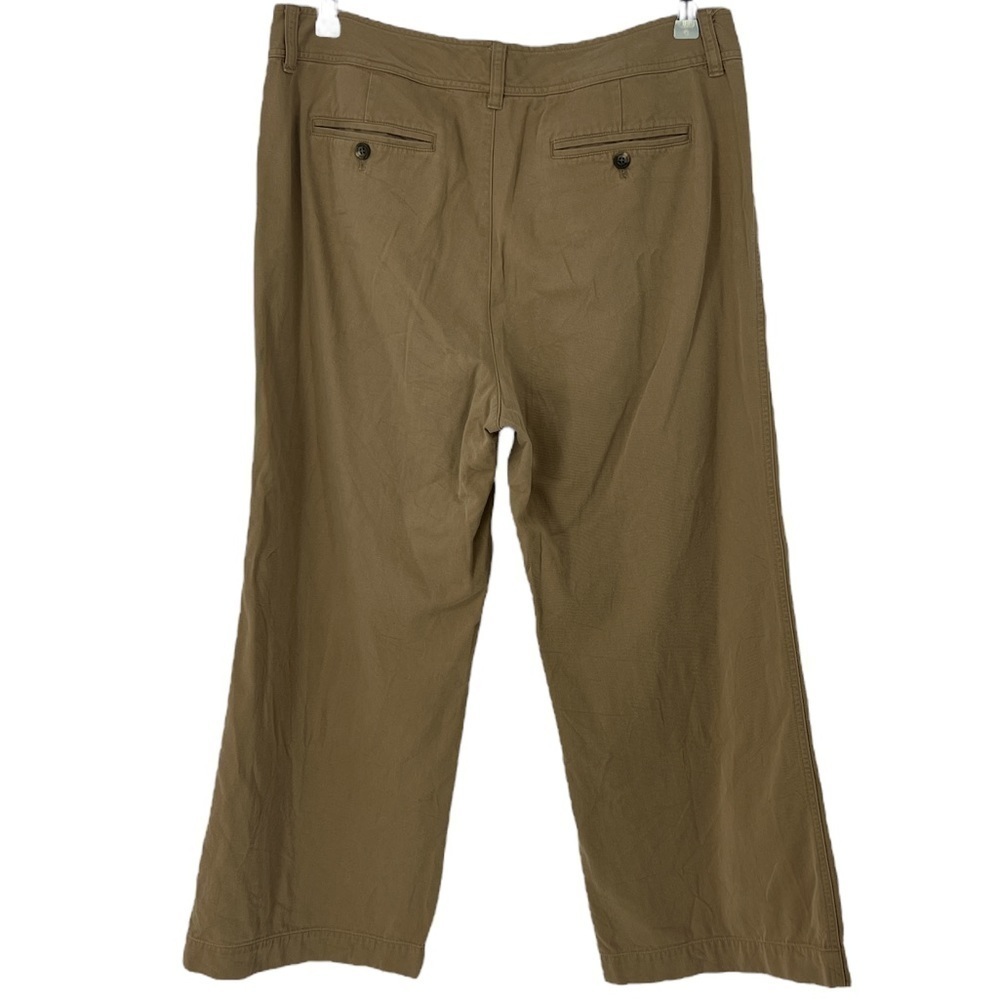 Lauren Cropped wide leg khaki pants Size 12